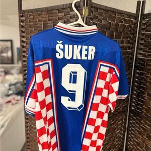Suker Croatia Retro Soccer Jersey